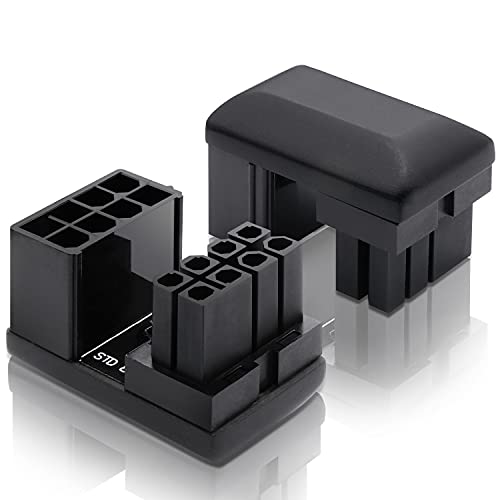 EZDIY-FAB GPU VGA PCIe 8 Pin U Turn 180 Grad Winkel Stecker Power Adapter Board für Desktop-Grafikkarten-Standard Typ 2 Pack