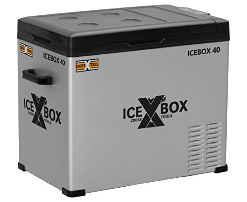 Cross TOOLS ICEBOX 40, elektrische Kompressor-Kühlbox & Gefrierbox, 40 Liter Fassungsvermögen, kühlt & friert bis -20°, ideal für PKW, Camper & Boote, 65 x 37,5 x 42,7 cm