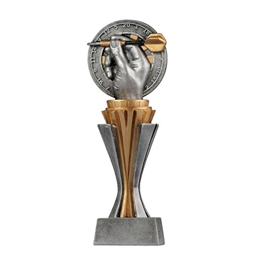 pokalspezialist Pokal Trophäe Dart/Darts mit Gravur ca. 17 cm hoch Größe S