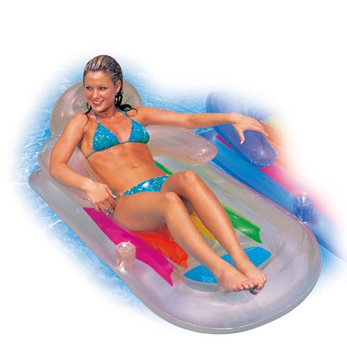 Intex 58802 - Luftmatratze, 160 x 85 cm, Weiß/Hellblau, Modelle/Farben Sortiert, 1 Stück.