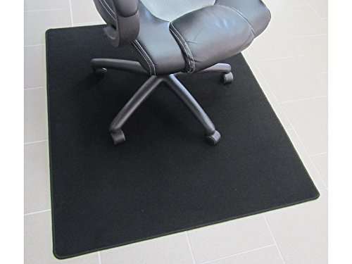 Bürostuhlunterlage, Bodenschutzmatte, Büromatte extrem hochwertig! Velour schwarz. 100x140cm