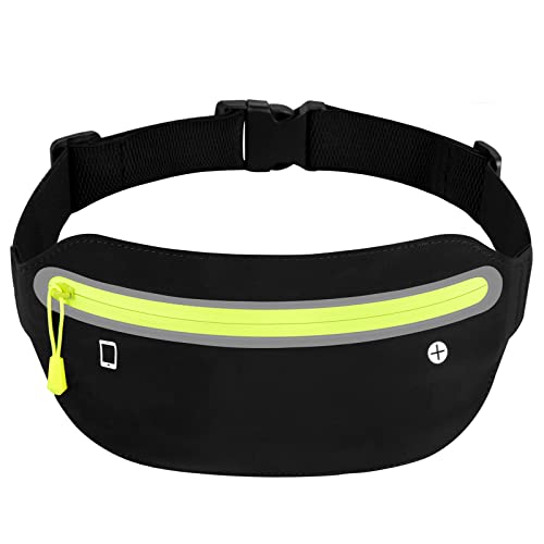 Laufgürtel für Handy, wasserdichte Sportgürtel, Bauchtasche Ultraleichte Hüfttasche mit verstellbaren Gummiband und Kopfhöreranschluss für Handy bis 17,8cm(7 inches)