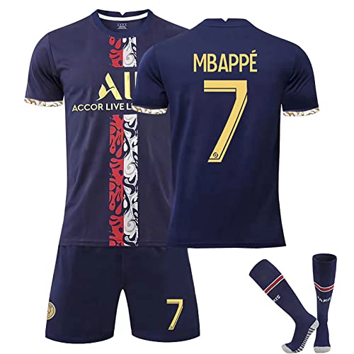 Paris Trikot PSG Trikot Set Fußballtrikot Kinder/Erwachsene, Nr.30 Sporttraining T-Shirts, Shorts und Socke, FußBall Trikot Kinder, Jungen