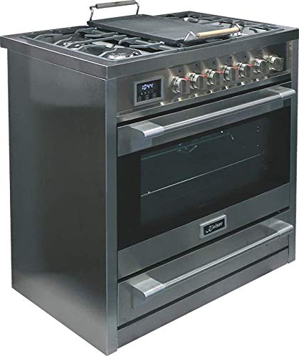 Kaiser HGE 93505 R Gas Elektro Standherd 90cm/ Range Cooker/ 115L / Herd mit Gas Kochfeld/ 4,5 Kw WOK/Elektro Backofen /8 Funktionen/Selbstreinigung/Drehspieß/Erdgas/Flüssiggas/NEUHEIT 2019