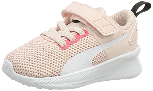 PUMA Unisex Baby Flyer Runner V Inf Sneaker, White-Lotus-Paradise Pink, 21 EU