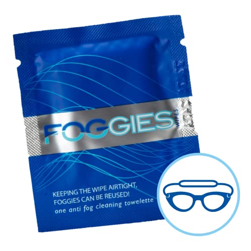 FOGGIES Anti-Beschlag Tücher für Schwimmbrillen | Entnebelungsbehandlung für Schwimmer und Taucher | Verhindert das Beschlagen Ihrer Brille! (6er Pack)