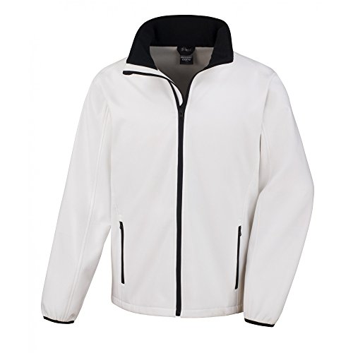 Result Herren Core bedruckbare Softshell Jacke, Weiß (WHI/Blk R231mwhbkmd), XXXL