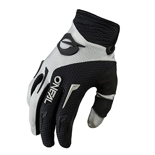O'NEAL | Fahrrad- & Motocross-Handschuhe | MX MTB DH FR Downhill Freeride | Langlebige, Flexible Materialien, belüftete Handinnenfäche | Element Glove | Herren | Schwarz Grau | Größe S