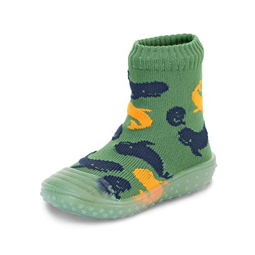 Sterntaler Baby - Jungen Adventure-Socks, Socke mit Gummisohle, Wasserschuh, Größe: 29/30, Grün