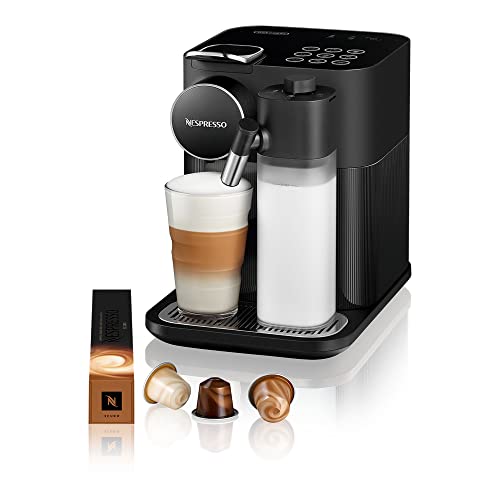 Nespresso De'Longhi EN640.B Gran Lattissima Kaffeekapselmaschine mit automatischem Milchsystem, 19 Bar Druck, 1400W, Schwarz