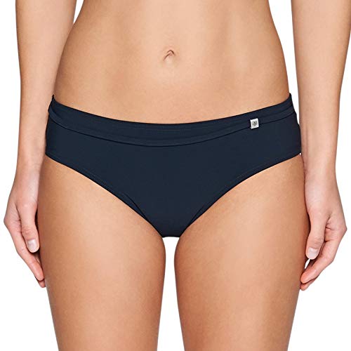 Marc O’Polo Body & Beach Damen Bikini-Slip Bikinihose, Schwarz (Blauschwarz 001), 42 (Herstellergröße: 042)