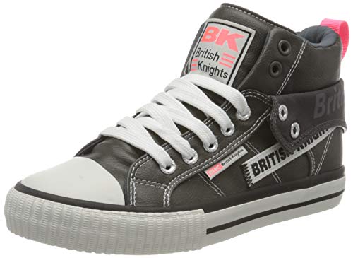 British Knights Damen ROCO Tag Sneaker, DK Grey/PINK,39 EU