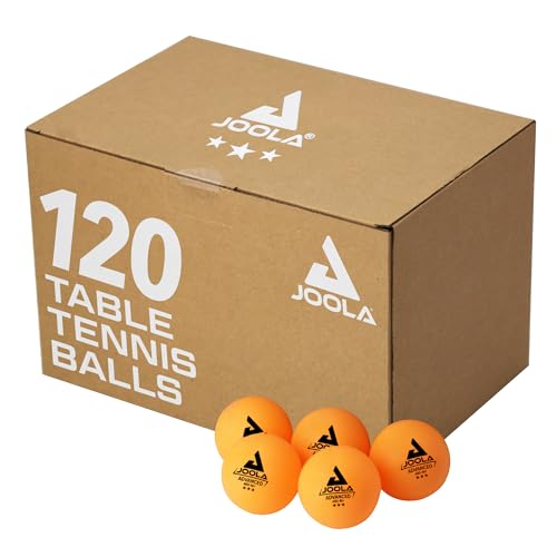 JOOLA Training 3 Star Tischtennisbälle 12, 60 oder 120 Stück – 40 + mm Verordnung Bulk Ping Pong Bälle für Wettkampf und Freizeit – Spaß als Katzenspielzeug – Indoor und Outdoor kompatibel