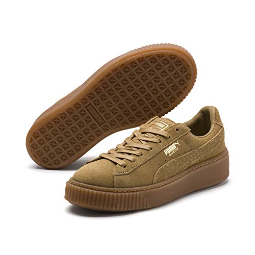 PUMA Suede Platform Damen Sneaker Oatmeal-Gold UK 6.5_Adults_FR 40