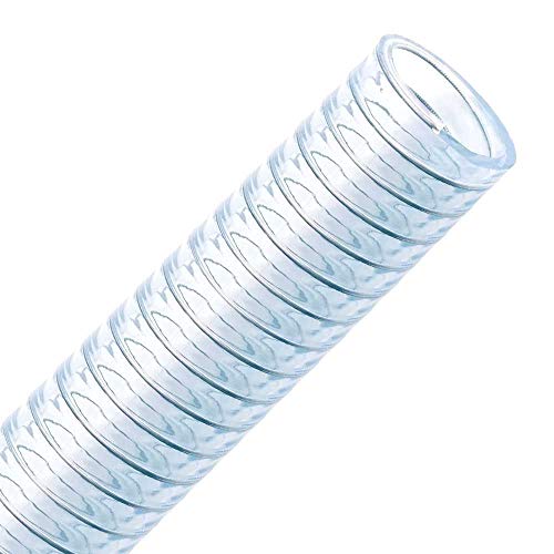 FLEXTUBE FT-S 40mm, Meterware - PVC Spiralschlauch als Saugschlauch und Druckschlauch mit Stahlspirale, Lebensmittel Schlauch