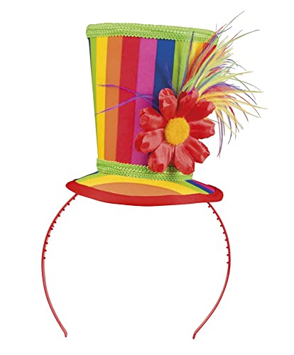 Boland 55510 - Haarreif Blossom, Tiara mit Mini Hut, Kostüm Zubehör für Karneval, Geburtstag oder Mottoparty, Clown Hut, Accessoire für Faschingskostüme
