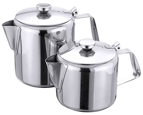 Teekanne aus Edelstahl 18/10, mit Ausgusssieb und Scharnierdeckel/Inhalt: 0,8 oder 2,8 Liter | ERK (A2 - Inhalt: 2,8 Liter)