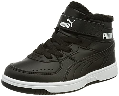 PUMA Mädchen Puma Rebound Joy Fur Ps Sneaker, Puma Black Puma White, 29 EU