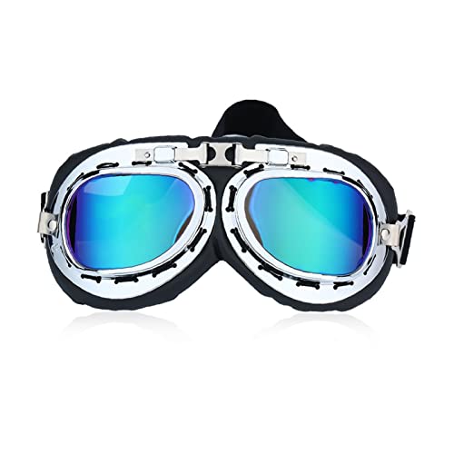 SANWOOD Universal Goggle Schutzbrille für Outdoor-Sportarten,Vintage Windproof Motorrad Roller Brille Helm Motocross Brille Brillen