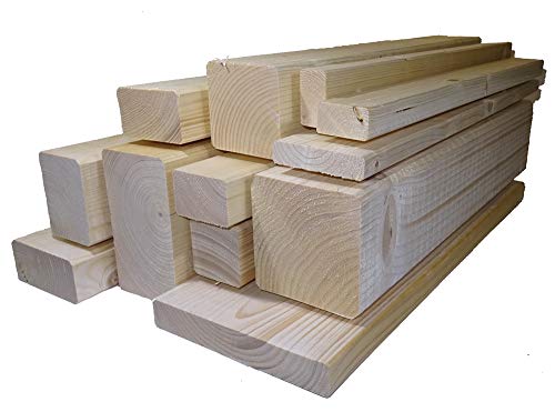 10 Stück Rahmenholz gehobelt unbehandelt Fichte Breite/Höhe/Länge 19mm x 44mm x 1990mm Latten Kantholz Zaun Garten Holz Brett Balken Leiste Unterkonsrtuktion