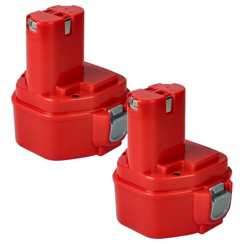 vhbw 2X Akku kompatibel mit Makita 6270DWE, 6270DWPE, 6271D, 6271DWAE, 6271DWAET2, 6271DWALE, 6271DWE Elektrowerkzeug (3000mAh NiMH 12V)