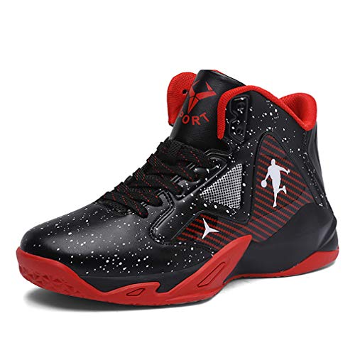 BINQI Herren Basketballschuhe High-Top leichte Stoßdämpfung rutschfeste atmungsaktive Outdoor-Sportschuhe Jungen Basketballschuhe Mädchen Indoor-Schuhe Sportschuhe