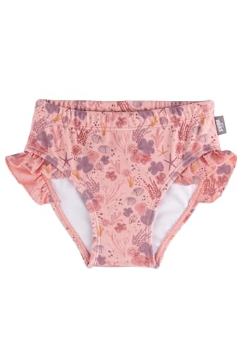 Sterntaler Badehose mit Corale Print und Volants - UV-Schutz 50+ Schwimmhose - Mädchen Badehose mit praktischer Kordel zur Weitenregulierung, zartrosa Größe 104