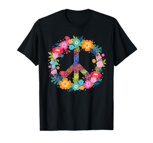 Peace Love Hippie Design - 60er 70er T-Shirt