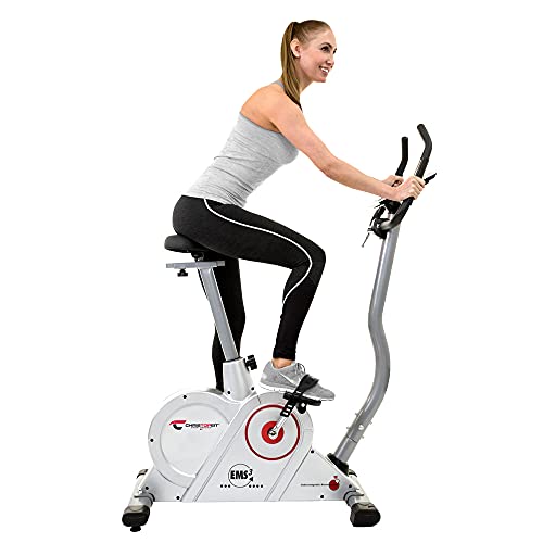 Christopeit Sport Ergometer EMS 3 – Fahrrad-Heimtrainer mit 32-stufigem Tritt-Widerstand - niedriger Einstieg – leise
