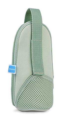 MAM Thermal Bag mit Isolierschicht, Thermotasche hält Flüssigkeiten warm und kalt, Isoliertasche für viele handelsübliche Babyflaschen, grün , 1er Pack