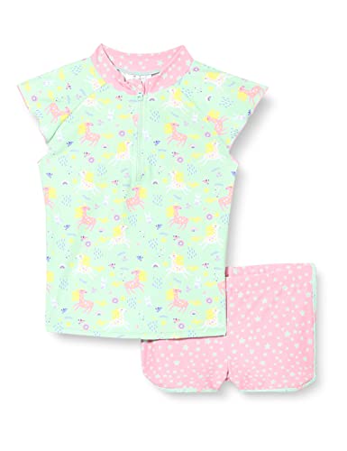 Playshoes zweiteilig Schwimmshirt Badeshorts Badebekleidung Unisex Kinder,Einhorn,110-116