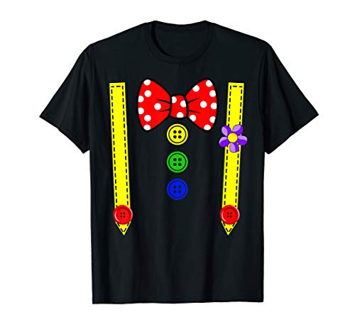 Clown Kostüm Gruppenkostüme karneval Mit Hosenträger Fliege T-Shirt