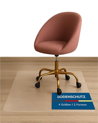 TEXMAXX Bürostuhl Unterlage transparent versch. Größen/Bodenschutzmatte Bürostuhl/Schreibtischstuhl Unterlage/Schutzmatte Bürostuhl/Fußbodenschutz für Bürostuhl - 80 x 120 cm