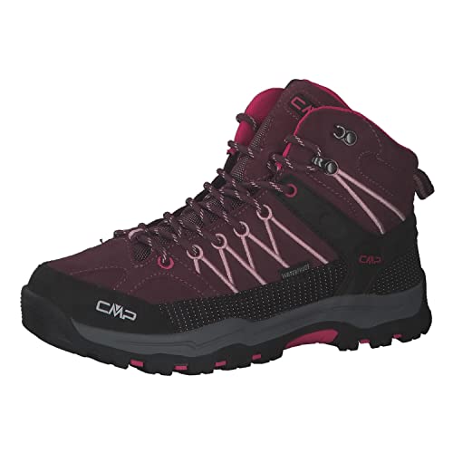 CMP Kids Rigel Mid Trekking Wp Walking Shoe, Prugna-Peach, 39 EU