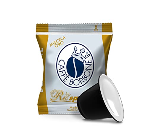 Caffè Borbone Respresso, Gold-Kaffeemischung - 100 Kapseln - Kompatibel mit Nespresso®* Haushalts-Espressomaschinen