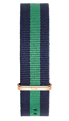 Daniel Wellington Classic Warwick, Blau-grün/Roségold Uhrenarmband, 20mm, NATO, für Herren