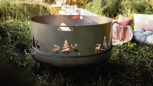 Czaja Stanzteile Funkenschutz mit Wildmotiv für alle Feuerschalen Ø80cm
