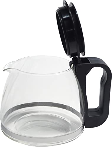Sanfor Universal-Kaffeekanne, auslaufsicherer Deckel, Glas, transparent, bauchig, klein, 14,5 x 9 x 13,5 cm