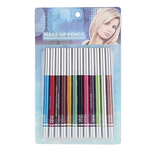 BLLBOO 12 Farben Wasserdicht Langlebiges Lidschatten Eyeliner Lipliner kosmetische Feder-Verfassungs-Satz
