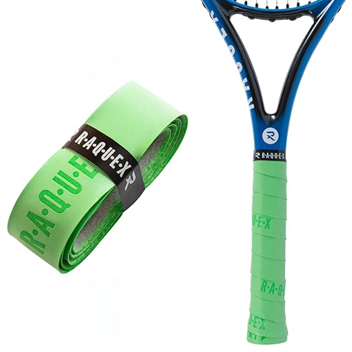 Raquex Enhance Ersatz-Griffband: Griffband geeignet für Tennis-, Padel, Badminton- und Squashschläger. 14 Farben. Hochwertiges, selbsthaftendes Griffband für Tennisschläger (Hellgrün, 1 Griffband)