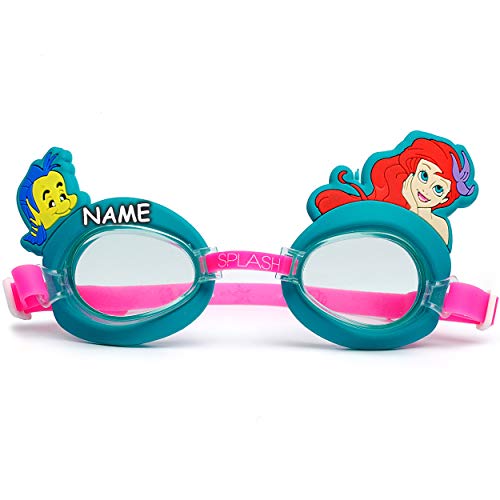 alles-meine.de GmbH 3D Effekt Kinder - Schwimmbrille/Chlorbrille/Taucherbrille - Disney - Princess Arielle - inkl. Name - von 2 bis 12 Jahre - verstellbar/wasserdicht & A.