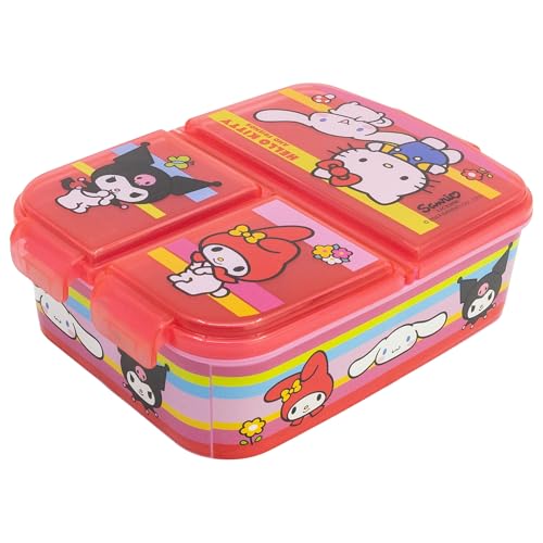 Stor Hello Kitty and Friends Lunchbox mit 3 Fächern für Kinder