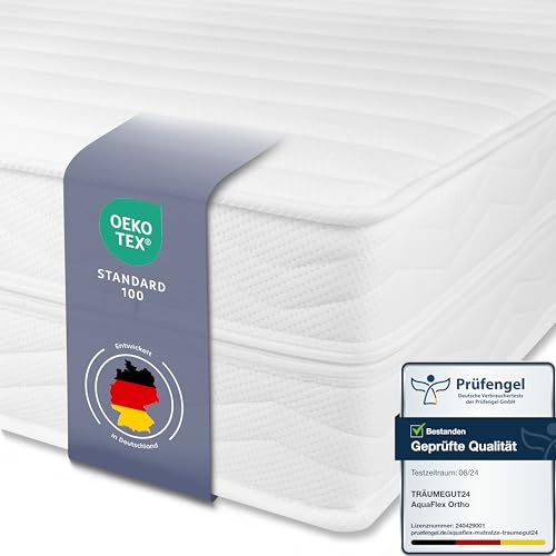 Träumegut24 AquaFlex 7-Zonen Kaltschaummatratze | Ergonomische Matratze | Härtegrad H2 & H3 | ÖkoTex Zertifiziert | Rollmatratze (16cm, 100 x 200 cm)