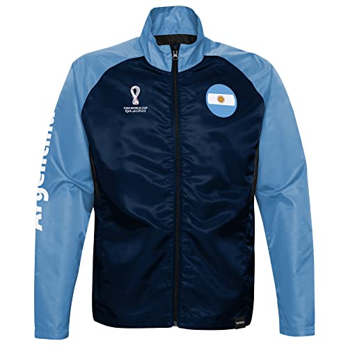 FIFA Herren Offizielle World Cup 2022 Trainingsjacke-Argentinien, Babyblau/Marineblau, XXL