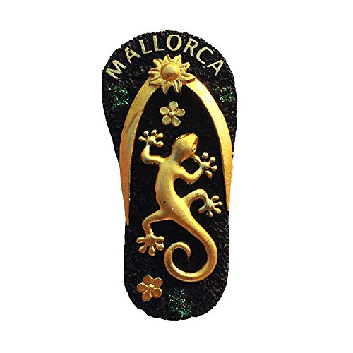Mallorca Spanien 3D-Flip-Flop-Kühlschrankmagnet, Souvenir, Geschenk, handgefertigt, Heim- und Küchendekoration, Mallorca-Kühlschrank-Magnet-Kollektion