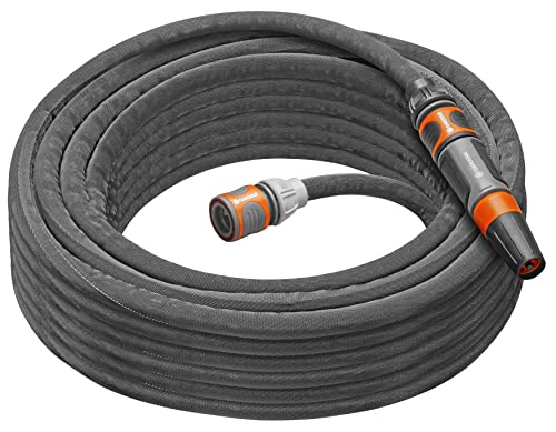 Gardena Liano Life Textilschlauch 1/2 Zoll, 15m Set: Hochflexibler Gartenschlauch aus Textilgewebe, mit PVC-Innenschlauch, kein Abknicken, leichtgewichtig, wetterbeständig (18445-20)