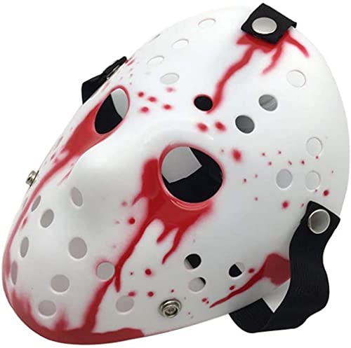 Hejo Home Jason Hockey Maske Friday The 13. Weiß Mit Blut Für Erwachsene Halloween Party Horror
