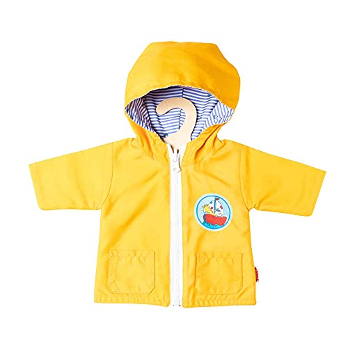 Heless 2525 - Wendeanorak mit Kapuze für Puppen im Design Maritim, Größe 35 - 45 cm, schützt vor Wind und Wette