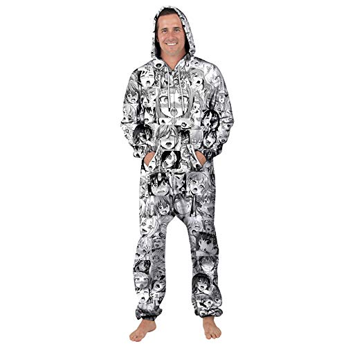 XiaoHeJD Overalls für Männer und Frauen 3D-Druck Harajuku Anime Girls House Home Pyjamas Party Jumpsuit Large, XL