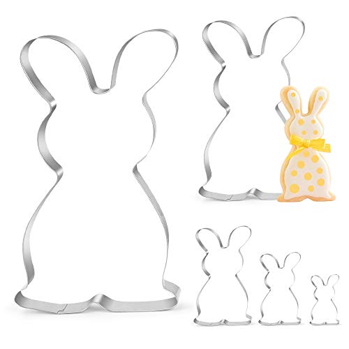 Ausstecher Ostern, Plätzchen Ausstechförmchen Ostern, Plätzchenausstecher Hase, 5 Stück keksform Oster Set, Ideales Ostergeschenk für Osterplätzchen